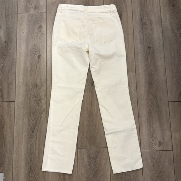 Talbots NWOT Women's Straight Leg Stretch Corduroy Jean Cut Pants - Ivory - 2 - Picture 7 of 9